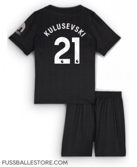 Günstige Tottenham Hotspur Dejan Kulusevski #21 Auswärts Trikotsatzt Kinder 2025-26 Kurzarm (+ Kurze Hosen)
